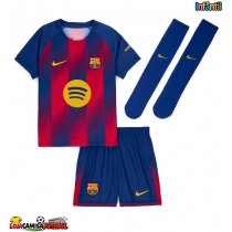 Camisa de Futebol Barcelona Paez Gavi #6 Equipamento Principal Infantil 2025-26 Manga Curta (+ Calças curtas)